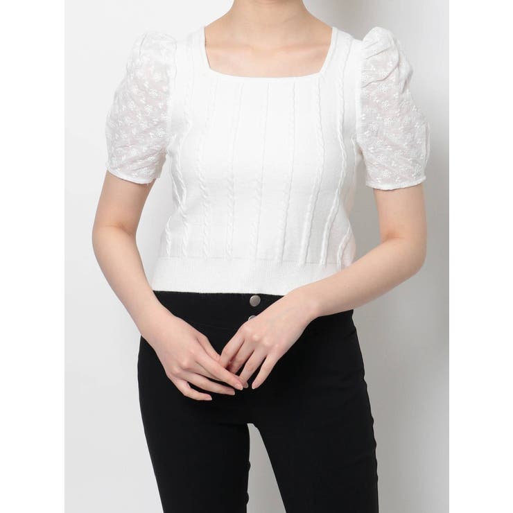 マテリアルミックスショートニット | RESEXXY | 詳細画像37 