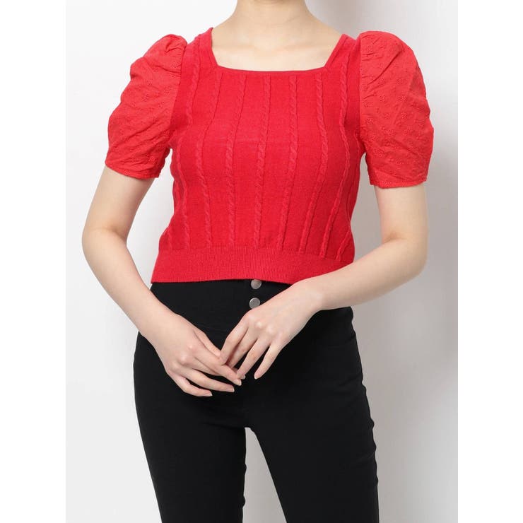 マテリアルミックスショートニット | RESEXXY | 詳細画像39 