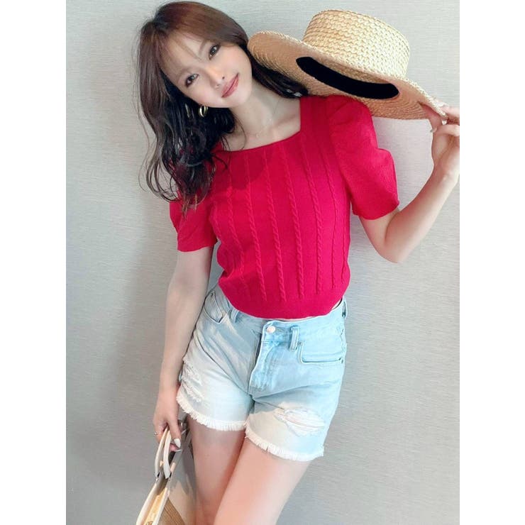 マテリアルミックスショートニット | RESEXXY | 詳細画像5 