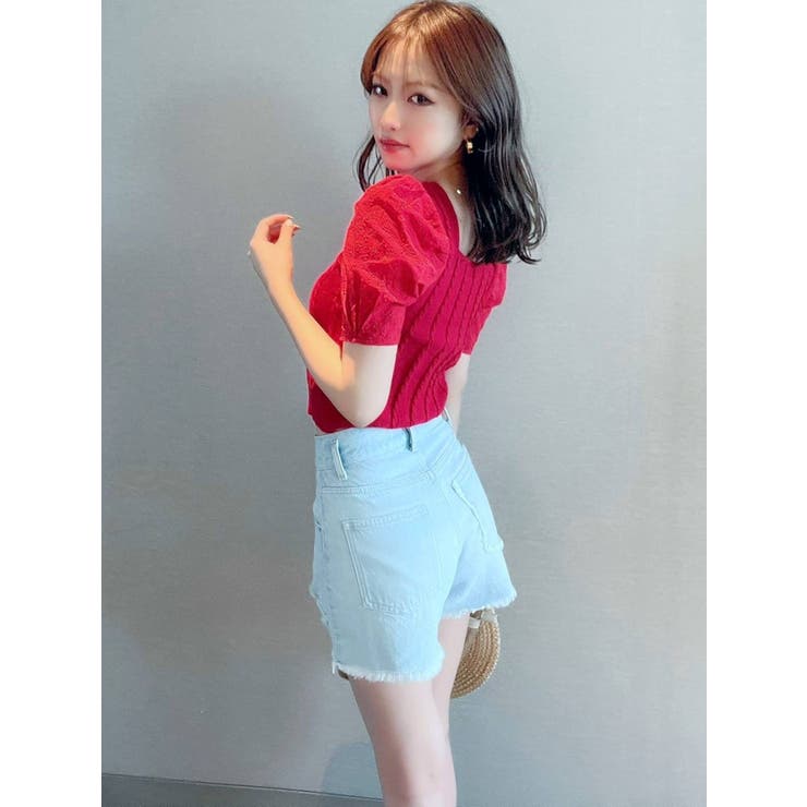 マテリアルミックスショートニット | RESEXXY | 詳細画像8 