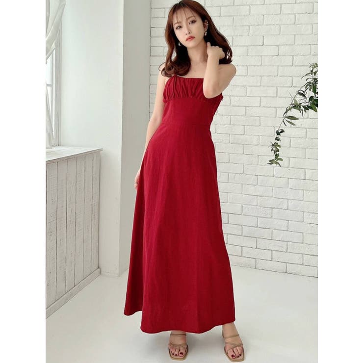 訳あってお買い得！30～80％OFF フロントギャザーキャミワンピース[品番：MKSW0044393]｜RESEXXY ルームウェア・パジャマ