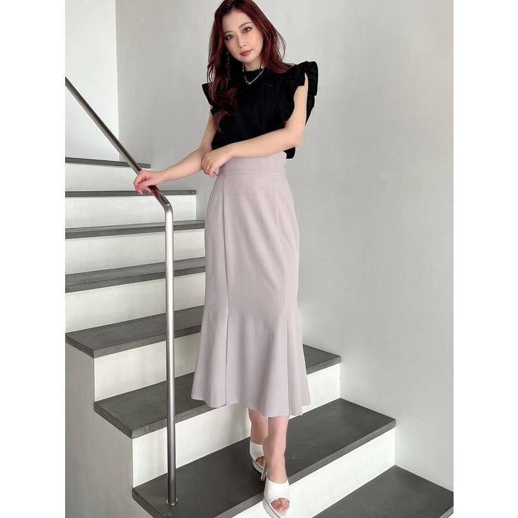 エナメルロングスカート 両サイドロングジッパー付き 2WAY マーメイドスカート スリットスカートウエストベルト付き★LD-1355◆取り寄せ ダブルスリットマーメイドスカート[品番：MKSW0044415]｜RESEXXY