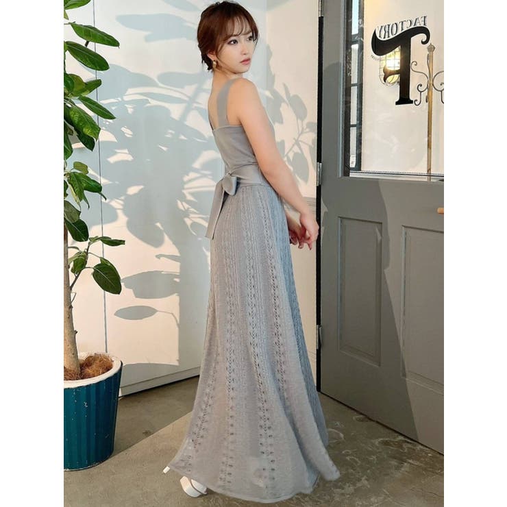 透かし編みニットロングワンピース[品番：MKSW0045289]｜RESEXXY