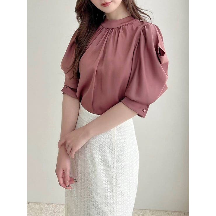 新品未使用タグ付き♡レッドブラウン♡フリーサイズ♡ビックリボンブラウス 新品未使用タグ付き♡レッドブラウン♡フリーサイズ♡ビックリ