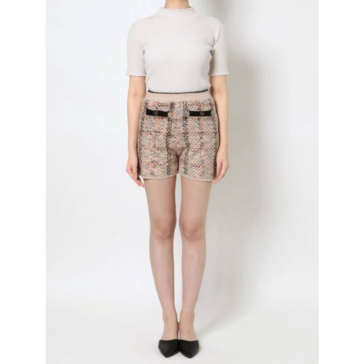 ツイードニットショートパンツ【セットアップ着用可能】[品番