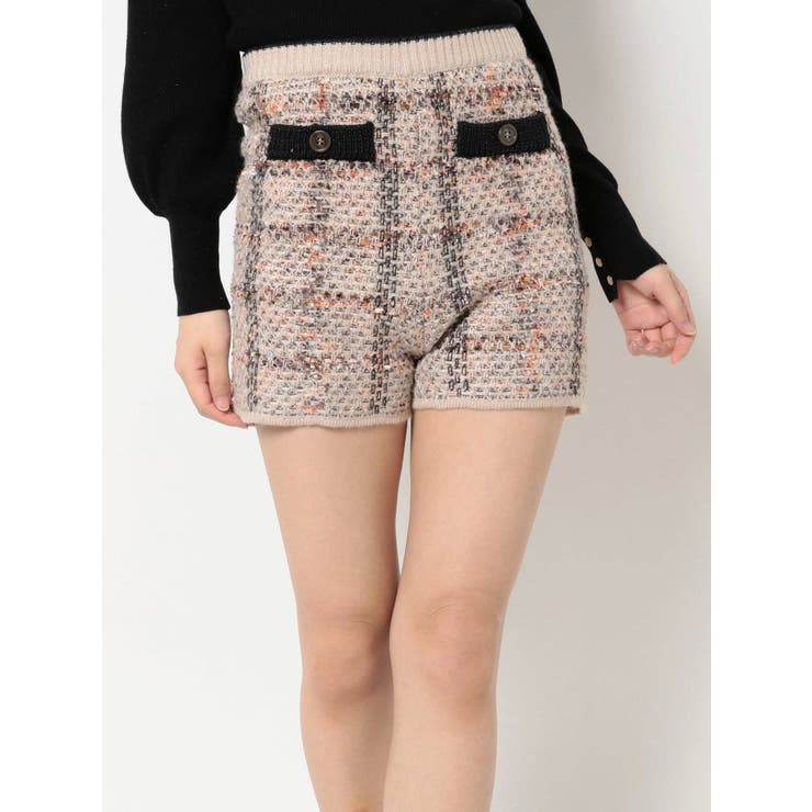 ツイードニットショートパンツ【セットアップ着用可能】[品番