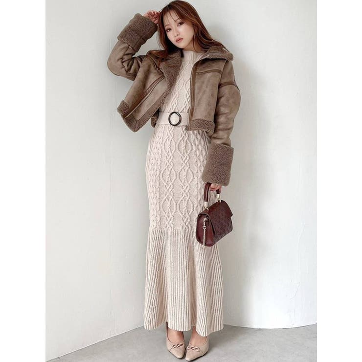 ビッグカラーフェイクムートンブルゾン[品番：MKSW0047607]｜RESEXXY