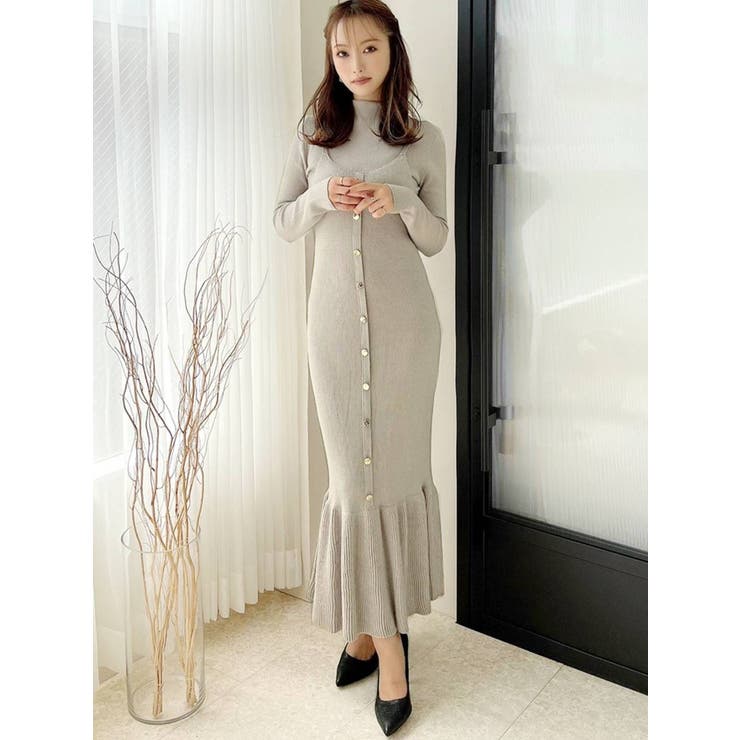 ニットレイヤードキャミワンピース[品番：MKSW0047493]｜RESEXXY