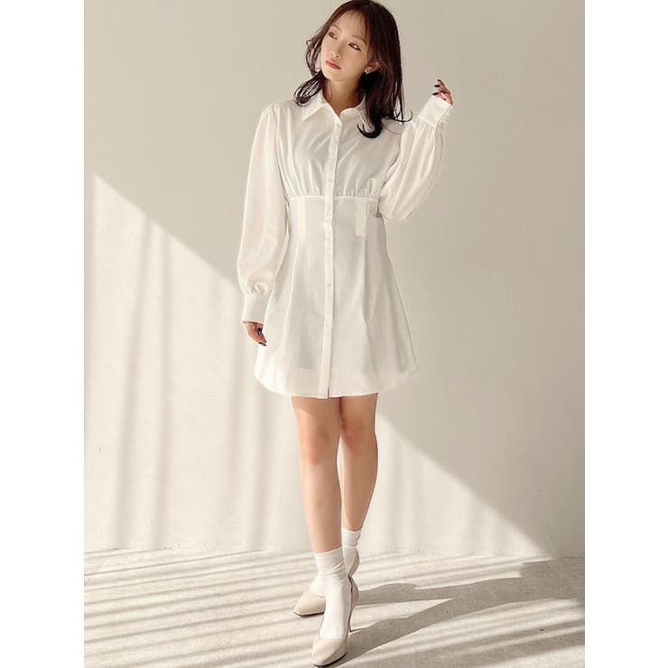 アンドクチュール】コルセットシャツワンピース AND COUTURE