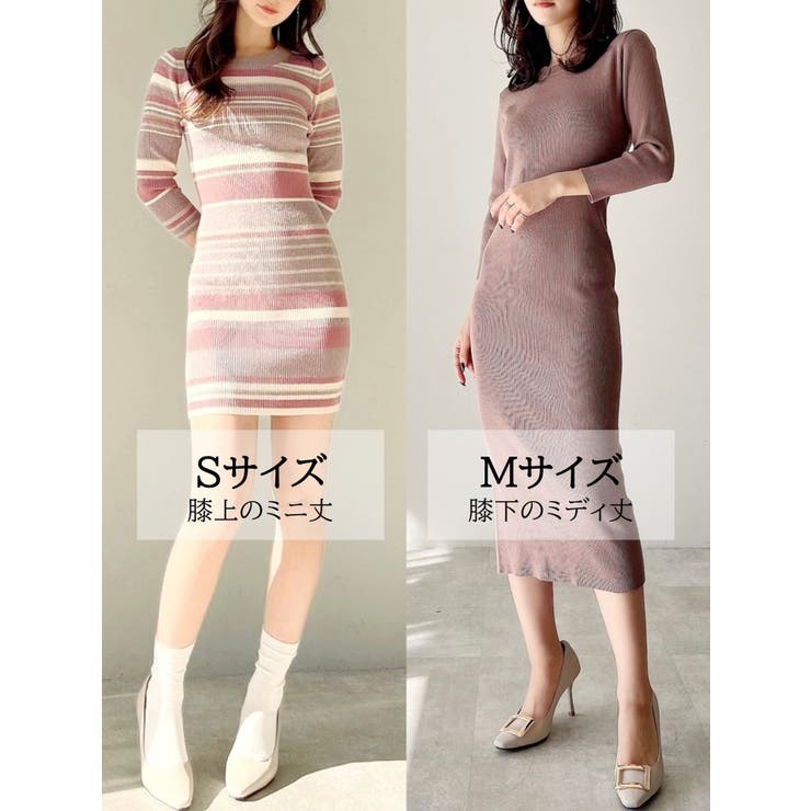 リブニットハイネックワンピース[品番：MKSW0049130]｜RESEXXY