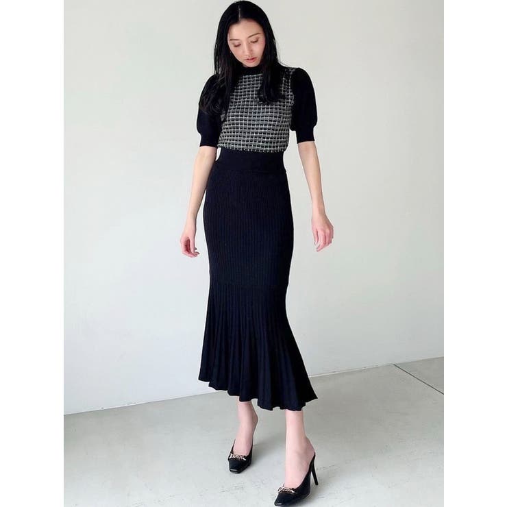 AnMILLE クロスマーメイドニットワンピース クロスマーメイドニットワンピース｜evelyn（エブリン）公式通販サイト