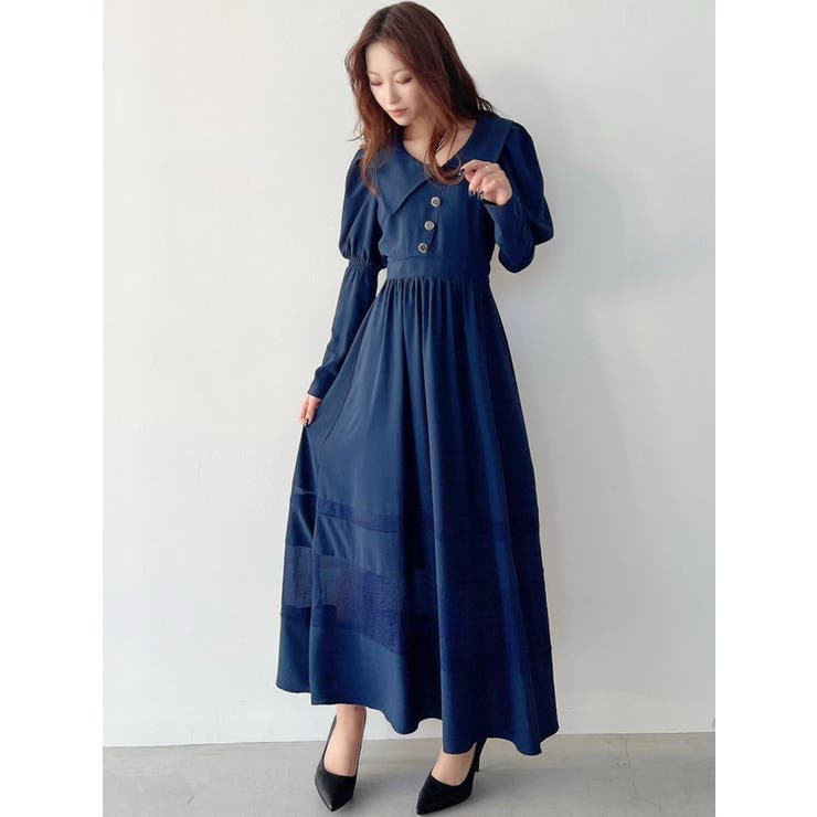 アシメカラー切替フレアワンピース | RESEXXY | 詳細画像11 