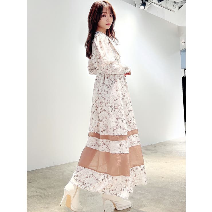 アシメカラー切替フレアワンピース | RESEXXY | 詳細画像2 