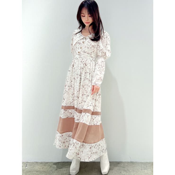 アシメカラー切替フレアワンピース | RESEXXY | 詳細画像3 