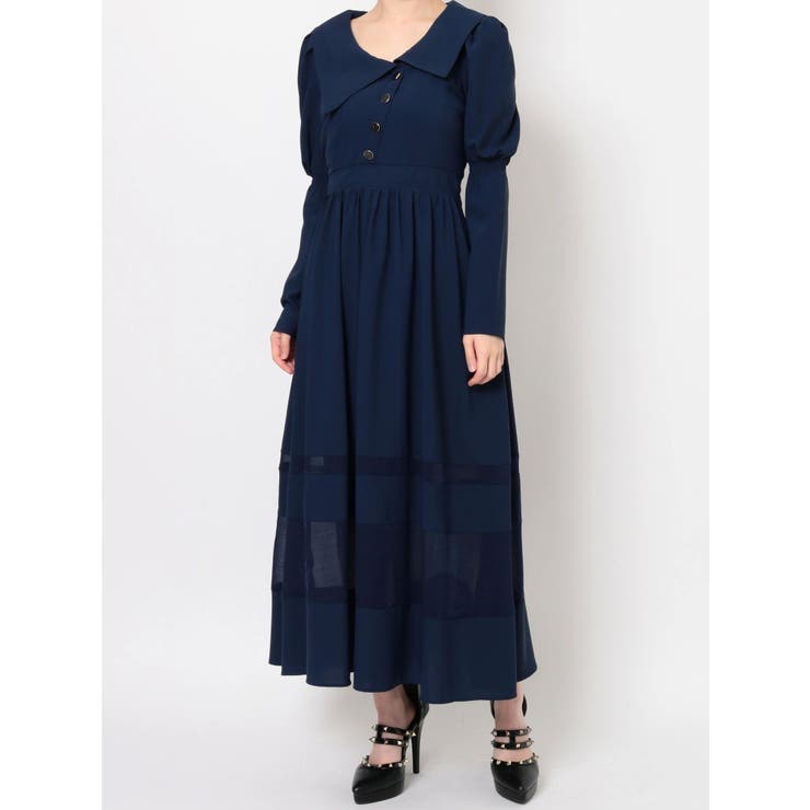 アシメカラー切替フレアワンピース | RESEXXY | 詳細画像34 