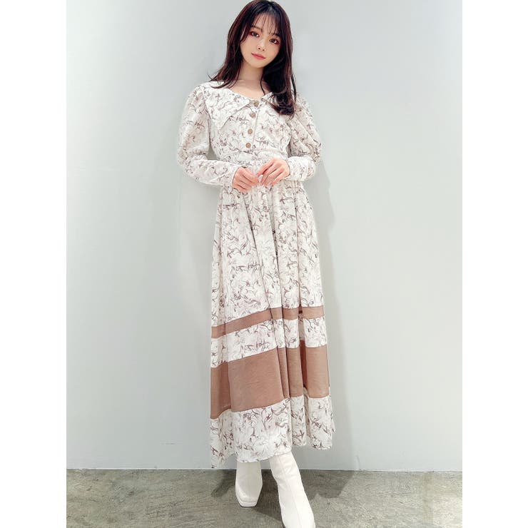 アシメカラー切替フレアワンピース | RESEXXY | 詳細画像4 