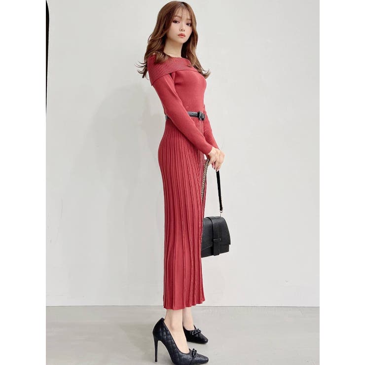 2WAYオフショルニットワンピース[品番：MKSW0047995]｜RESEXXY