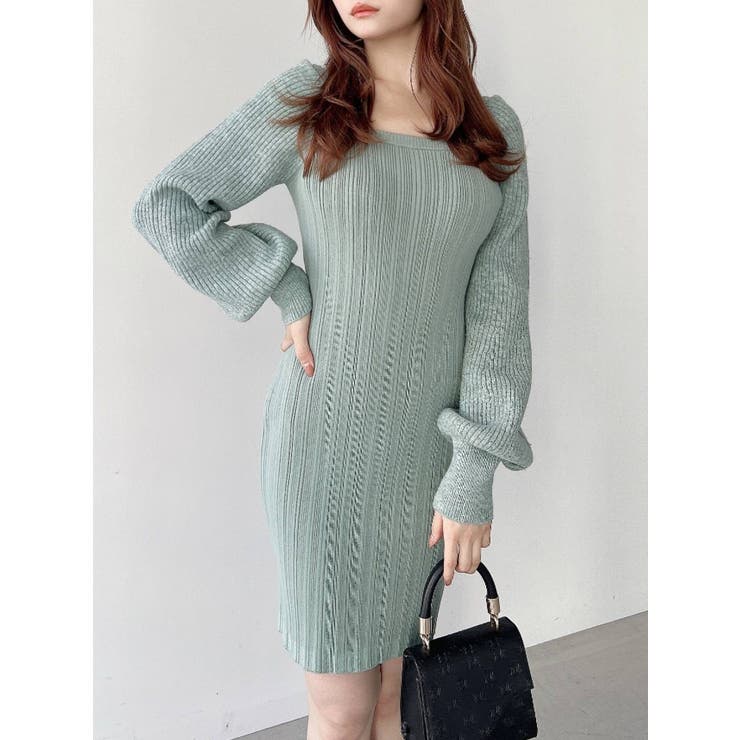 スクエアリブタイトミニワンピース[品番：MKSW0049147]｜RESEXXY  