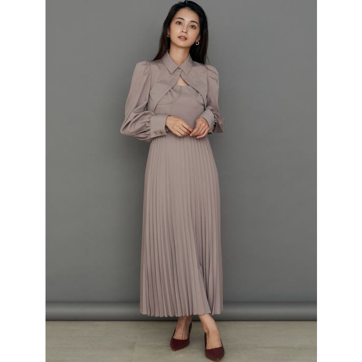 WEB限定】クロップドシャツセットワンピース[品番：MKSW0048476