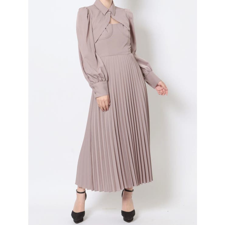 WEB限定】クロップドシャツセットワンピース[品番：MKSW0048476