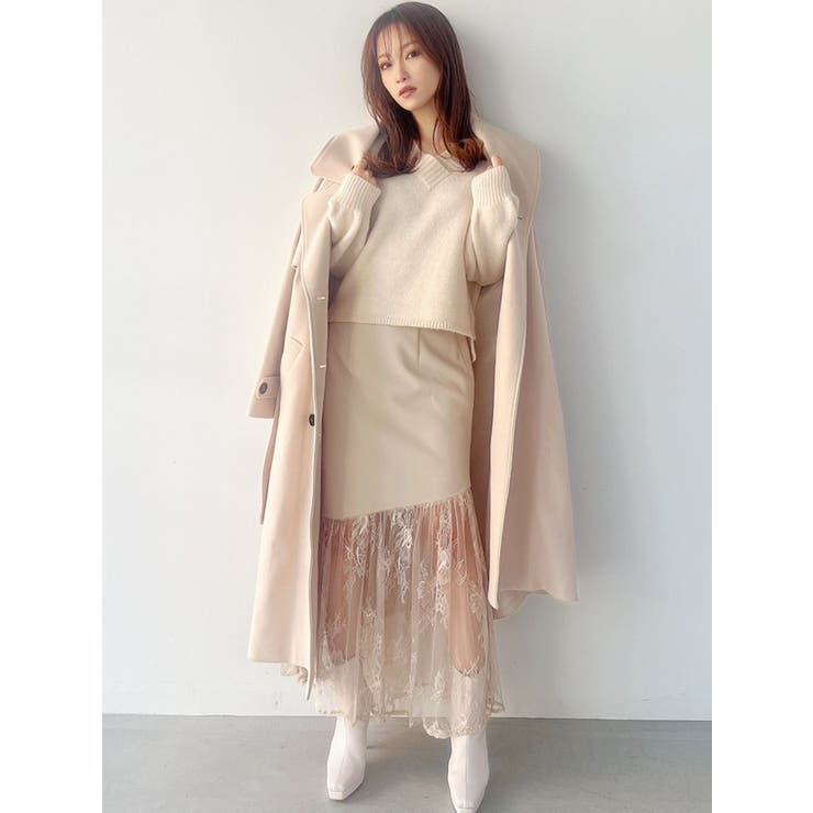 レースドッキングマーメイドスカート[品番:MKSW0049150 レースドッキングマーメイドスカート[品番:MKSW0049150
