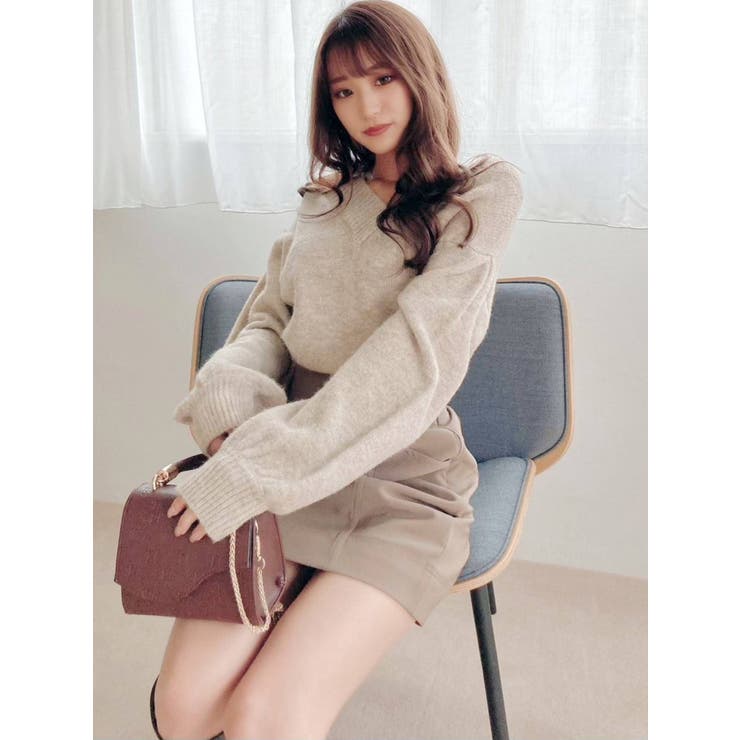 【PREMIUM】【最高級★LUXURY STYLE】【全2色】Vネックシースルートップ　アイボリー ブラック S/M【vneck-h110603top】( mja )(231113) 6color] 肩開きVネックシースルーニット | ファッション通販
