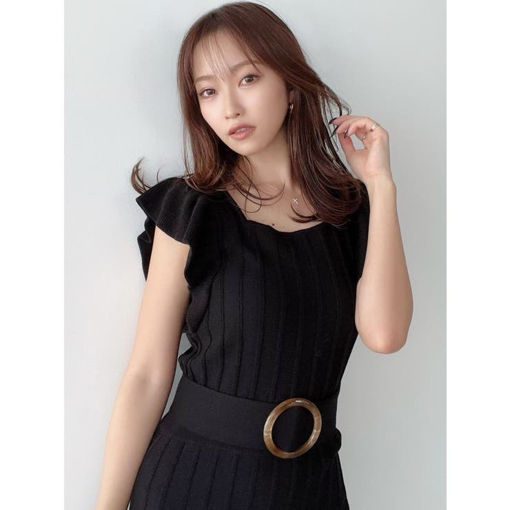ROJITA（ロジータ）の「【WEB限定カラーあり】配色ラッフル