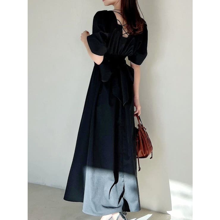 ウエストクロスフレアワンピース[品番：MKSW0049931]｜RESEXXY