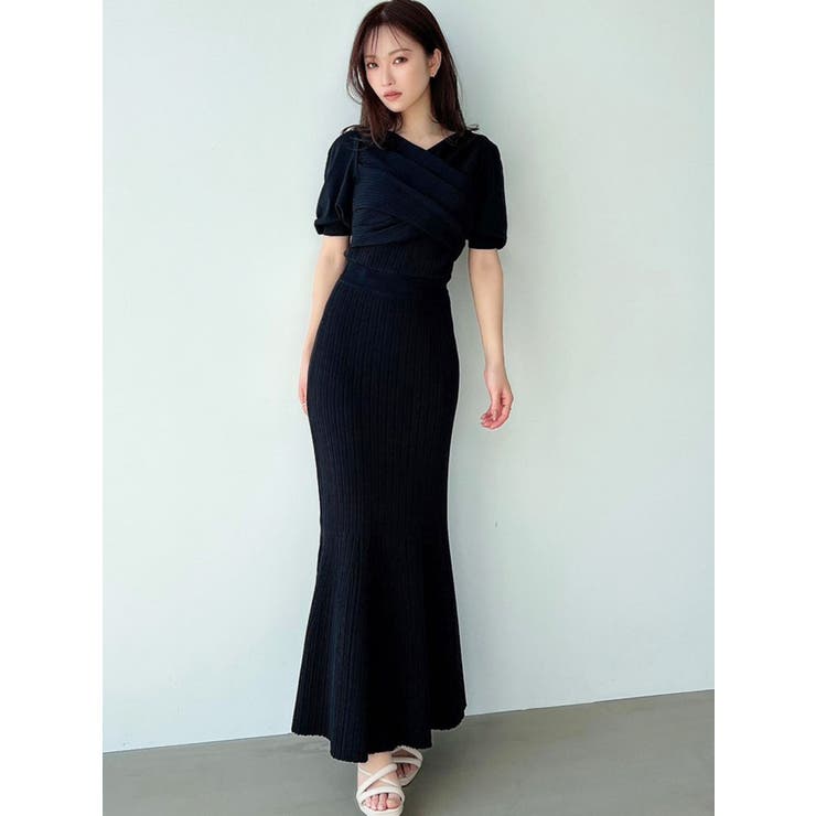 フロントクロスマーメイドニットワンピース | RESEXXY | 詳細画像13 