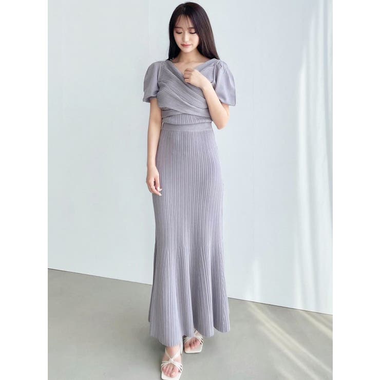 フロントクロスマーメイドニットワンピース | RESEXXY | 詳細画像3 