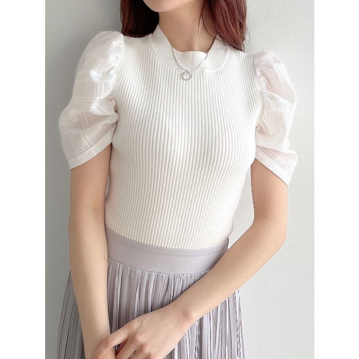 tシャツ CEPIE./シアータックスリーブニット レディース 大好評につき再入荷】【ソフトコットン】アソート総柄タック