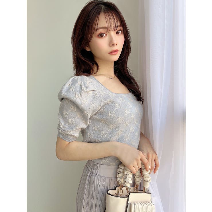 エンボスロゴニットトップス | RESEXXY | 詳細画像2 