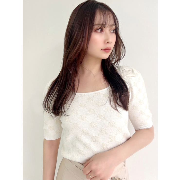 エンボスロゴニットトップス | RESEXXY | 詳細画像5 