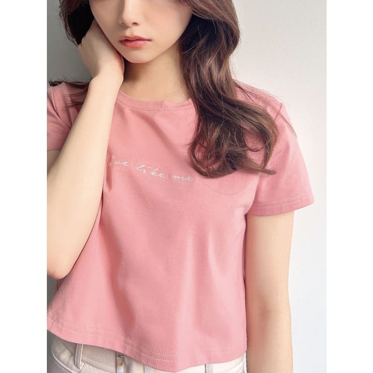 ポイントロゴ刺繍Tシャツ[品番：MKSW0050369]｜RESEXXY（リゼクシー