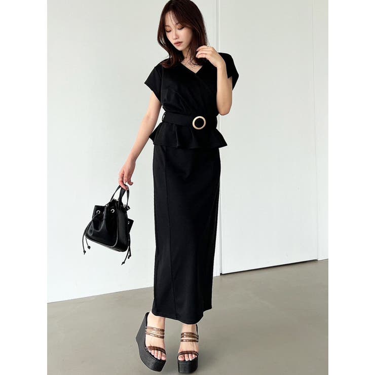 TO BE CHIC  スカートアップセット スパンドットプリント スカート(スカート)｜TO BE CHIC(トゥー
