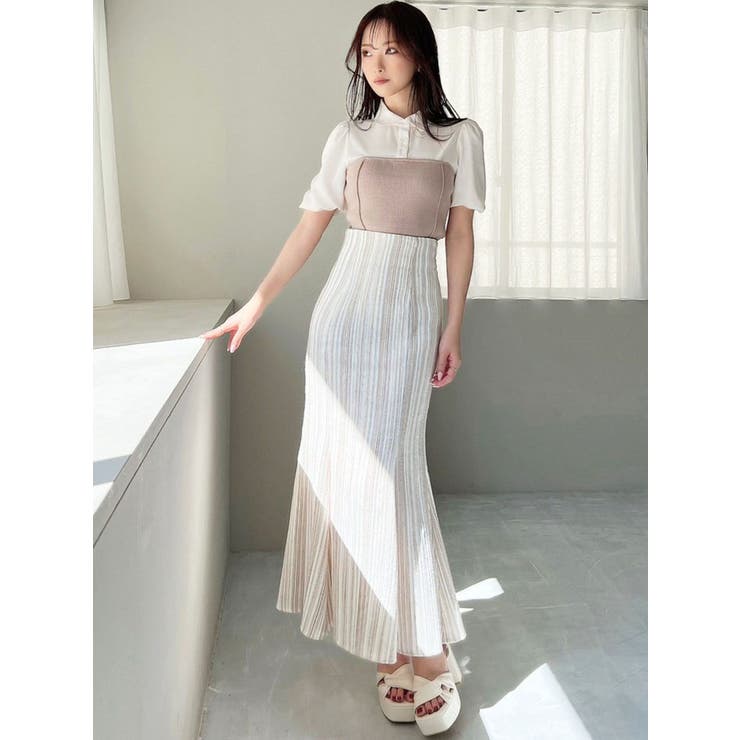 シアードッキングニットトップス[品番：MKSW0049554]｜RESEXXY