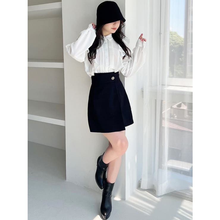 ショルダーシアーラッフルブラウス | RESEXXY | 詳細画像4 