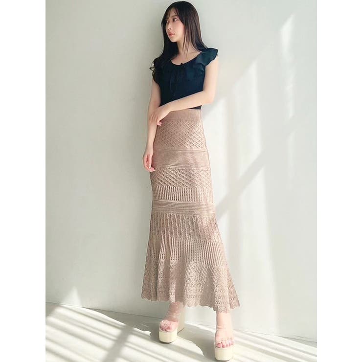 メッシュニットマーメイドスカート メッシュニット」に該当するスカートファッション通販 - ZOZOTOWN