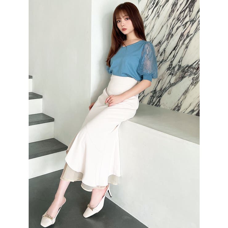 【PREMIUM】【最高級★LUXURY STYLE】【全2色】Vネックシースルートップ　アイボリー ブラック S/M【vneck-h110603top】( mja )(231113) ワイドリブVネックニットトップス[品番：MKSW0048384]｜RESEXXY