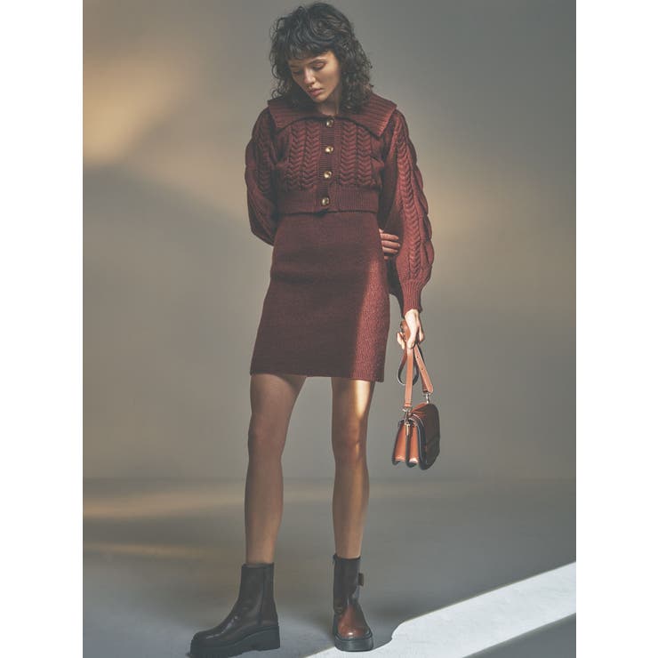 ケーブルカーデSETミニニットワンピース | RESEXXY | 詳細画像18 