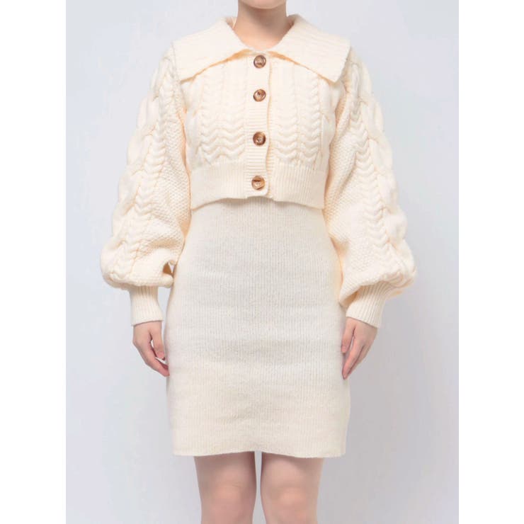 ケーブルカーデSETミニニットワンピース | RESEXXY | 詳細画像19 