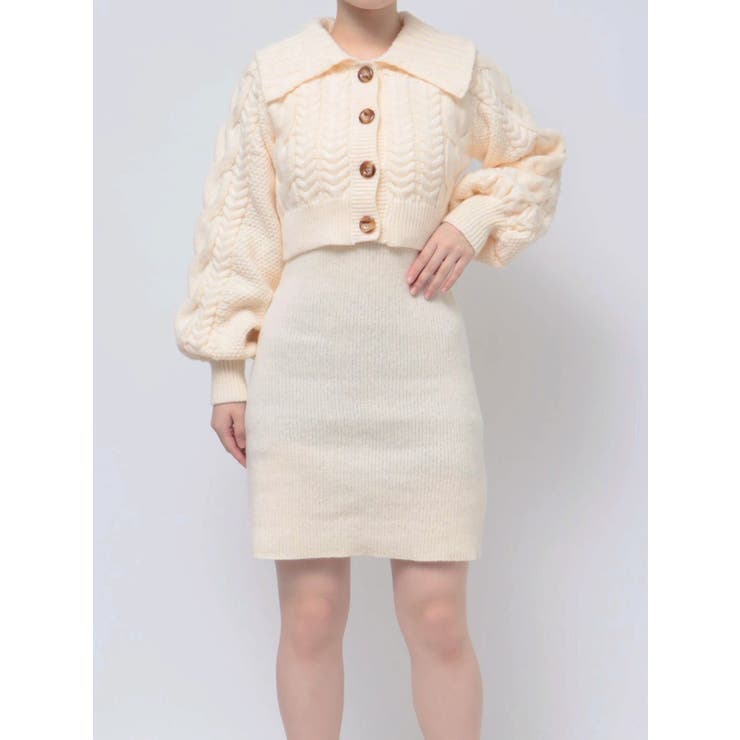 ケーブルカーデSETミニニットワンピース | RESEXXY | 詳細画像31 