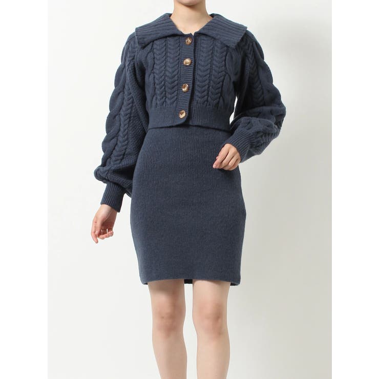 ケーブルカーデSETミニニットワンピース | RESEXXY | 詳細画像32 