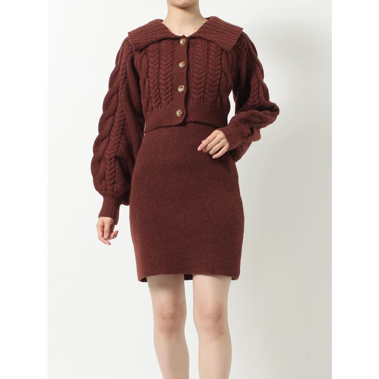 ケーブルカーデSETミニニットワンピース | RESEXXY | 詳細画像33 