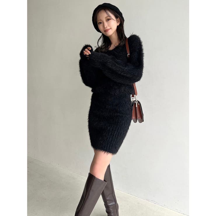 シャギーニットワンピース[品番：MKSW0052711]｜RESEXXY（リゼクシー