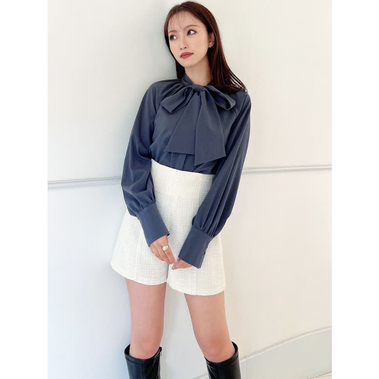 ツイードショートパンツ【セットアップ着用可能】[品番：MKSW0053897