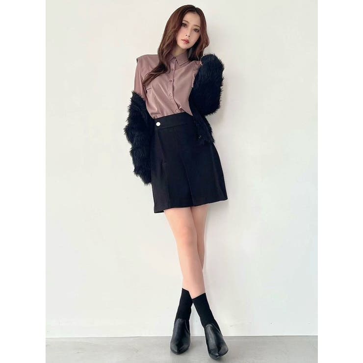 新品未使用タグ付き✨レザレクション コーデュロイスカート Sサイズ 洗える】レザーライクプリーツ スカート（SKWWCW0306