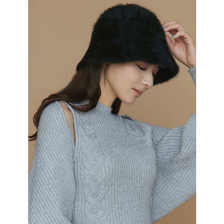 ブラック | ショートファーベルハット | RESEXXY