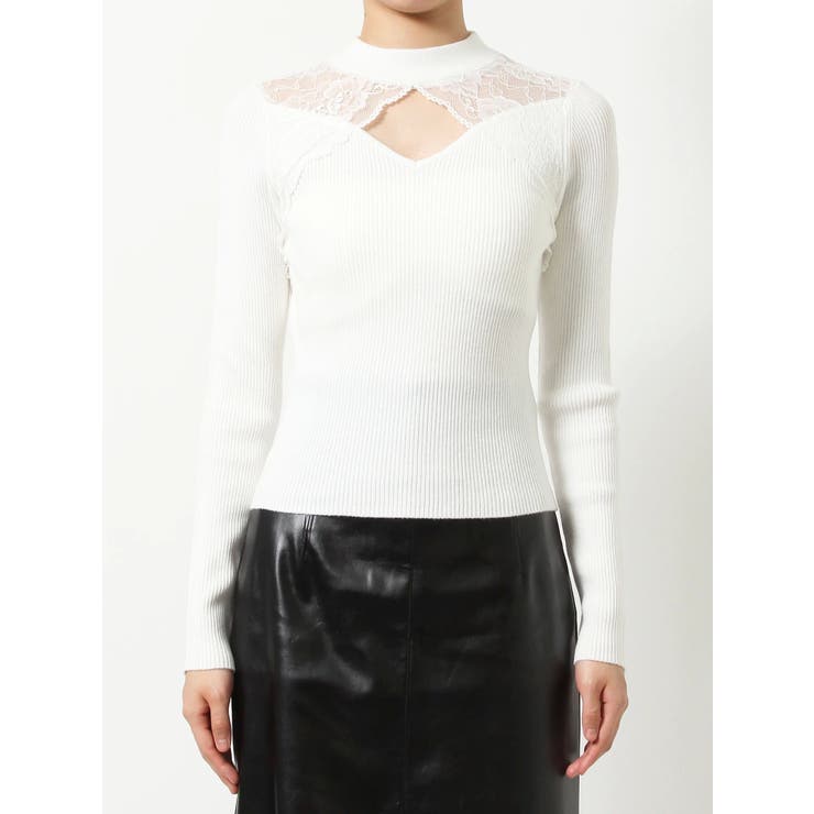 ラグランレース長袖ニットトップス[品番：MKSW0053647]｜RESEXXY