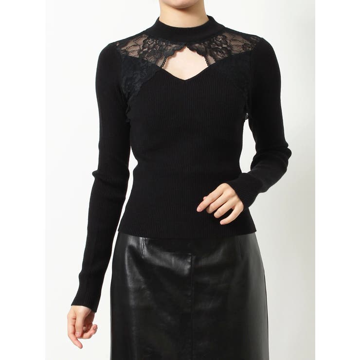 ラグランレース長袖ニットトップス[品番：MKSW0053647]｜RESEXXY